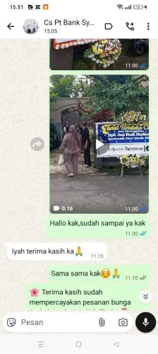 Testimonial Papan Bunga ciputat elok